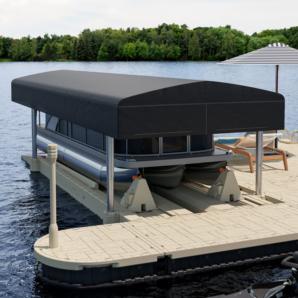 ProTect'R Canopy 10'x28' Pontoon Port - Wave Armor - Floating Docks