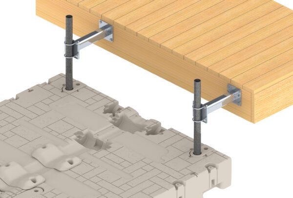 Telescoping Port To Fixed Dock Kit or Sea Wall