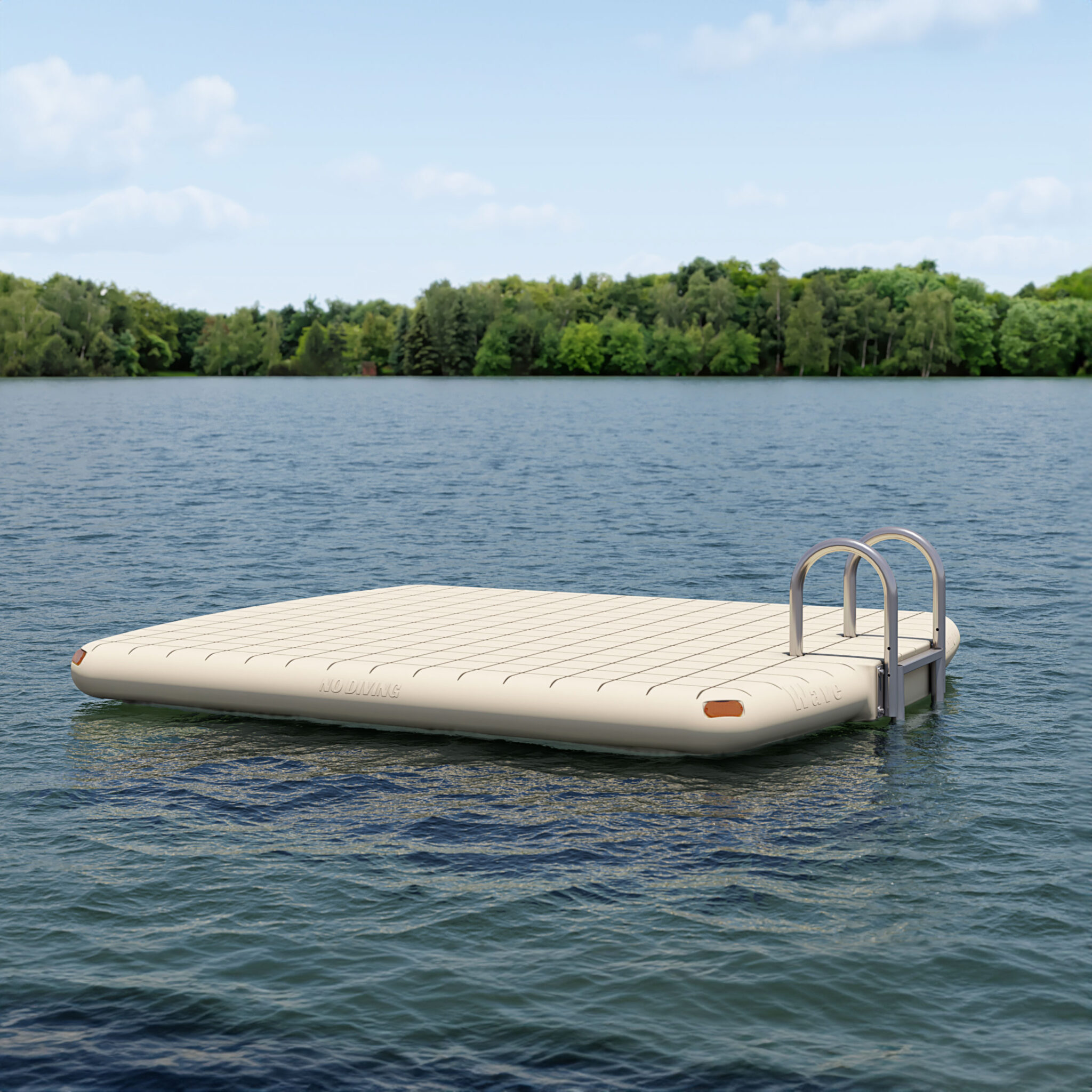 Oasis Swim Raft - Tan - Wave Armor - Floating Docks